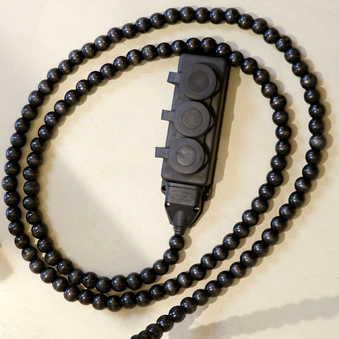 Ahşap Boncuklu Bohem Tasarım Uzatma Kablosu (3lü Priz)